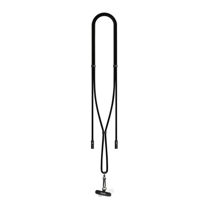 Aqiila® LANYARD Handykette Ladekabel schwarz, Kabellänge: 0,3 - 1,5 m, 60 Watt
