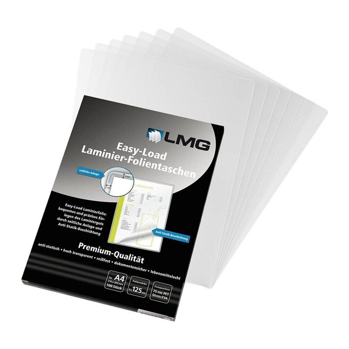 LMG Laminierfolien Easy Load glänzend für A4 125 micron, 100 St.