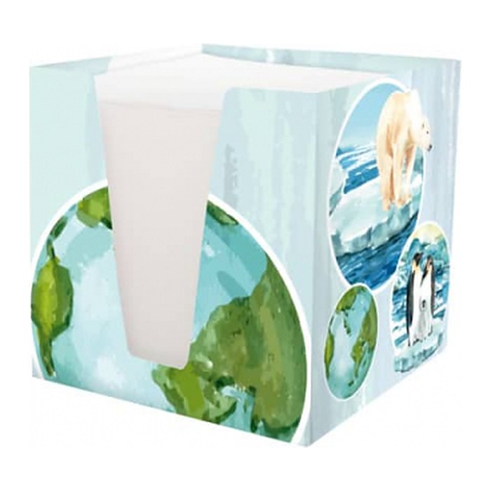 RNK-Verlag Zettelbox World weiß inkl. ca. 900 Notizzettel weiß, 1 St.