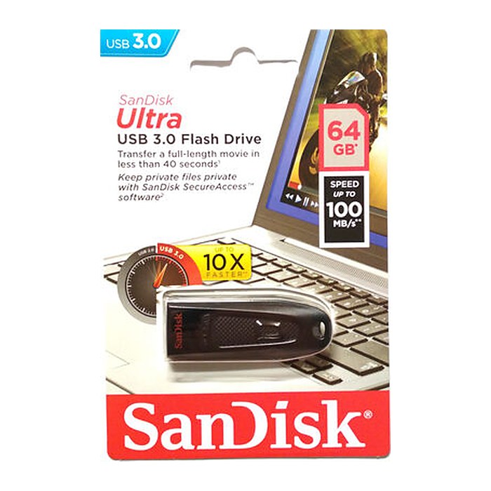 SanDisk USB-Stick Ultra 3.0 schwarz 64 GB, 1 St.