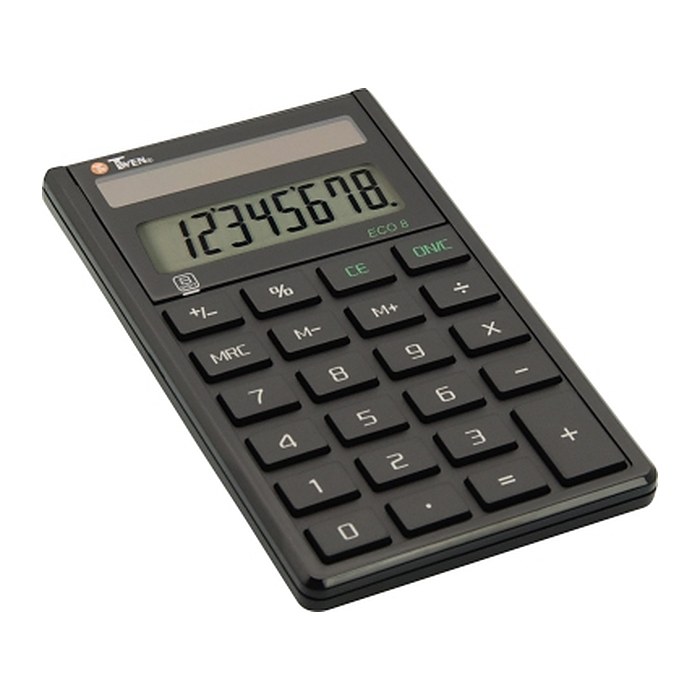 TWEN ECO 8 Taschenrechner schwarz