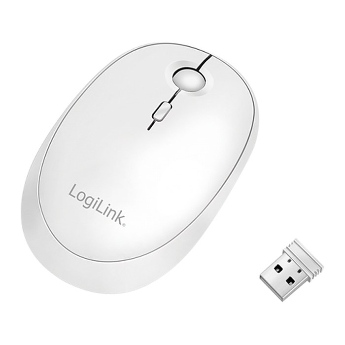 Logilink Maus Funk & Bluetooth,2.4GHz,800/1200/1600dpi,weiß
