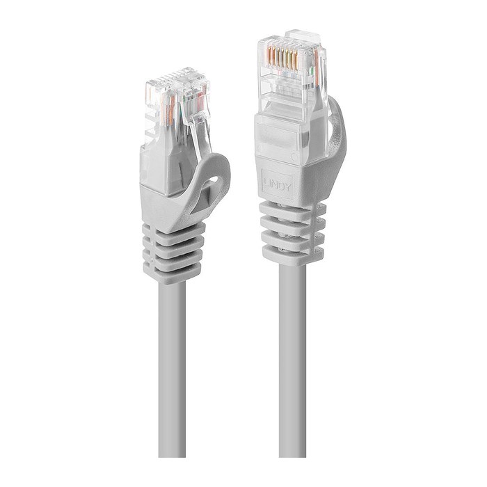 LINDY Patchkabel Cat6 U/UTP Basic grau 1.00m