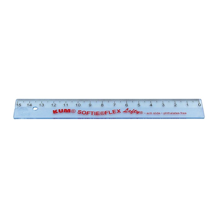 WEDO Lineal 15 cm Linkshänder KUM Lefty L1 Softie Flex