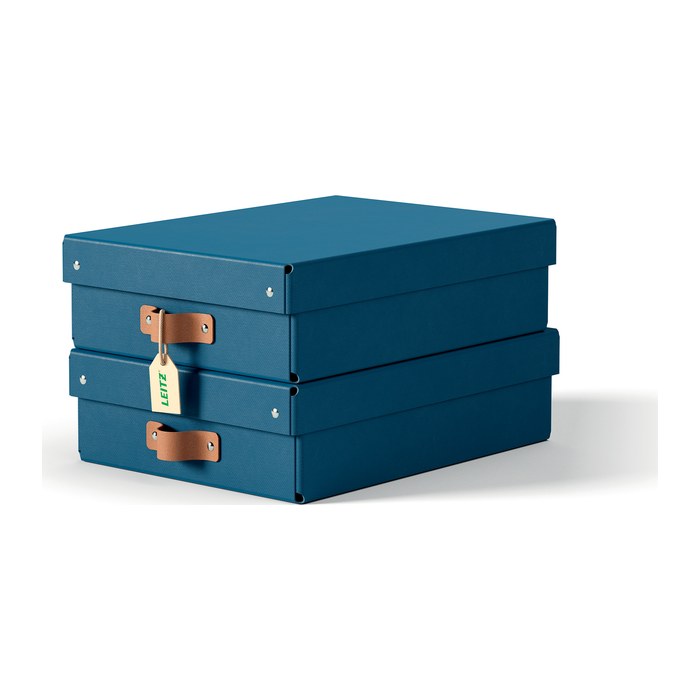 LEITZ Puro Aufbewahrungsboxen 8,0 l dunkelblau 27,0 x 37,0 x 10,0 cm, 2 St.