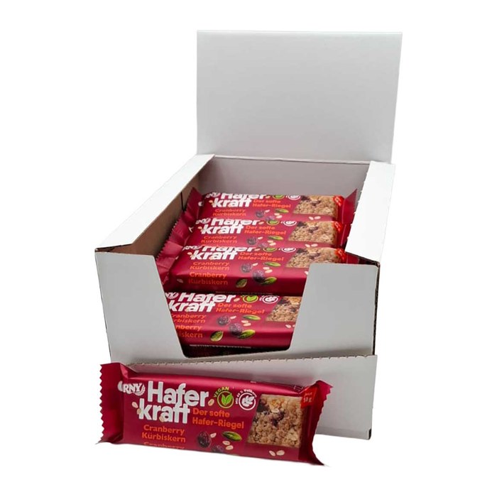 CORNY Haferkraft Cranberry-Kürbiskern Müsliriegel 12 Riegel, 12 St.