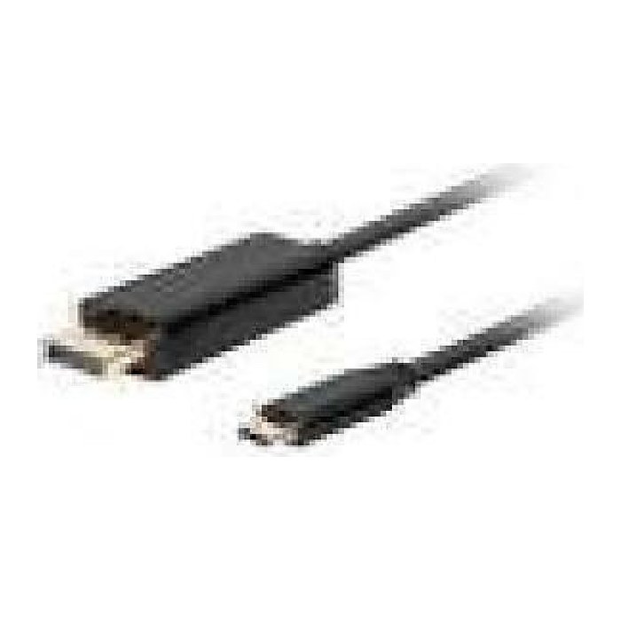 LANBERG USB-C(M)->DisplayPort (M) Kabel 0,5m 4K 60Hz schwarz