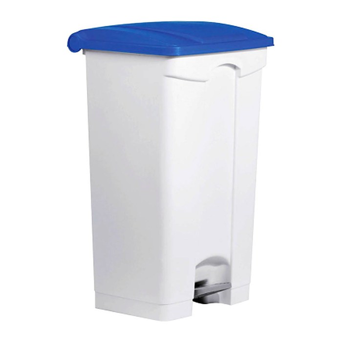 helit Mülleimer 90,0 l weiß, blau, 1 St.