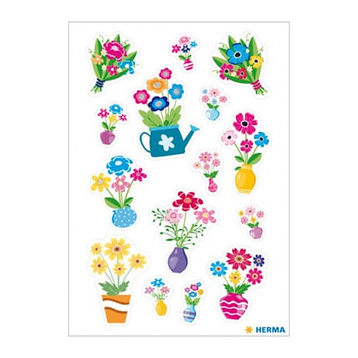 HERMA Aufkleber Blumen, 15 Etiketten