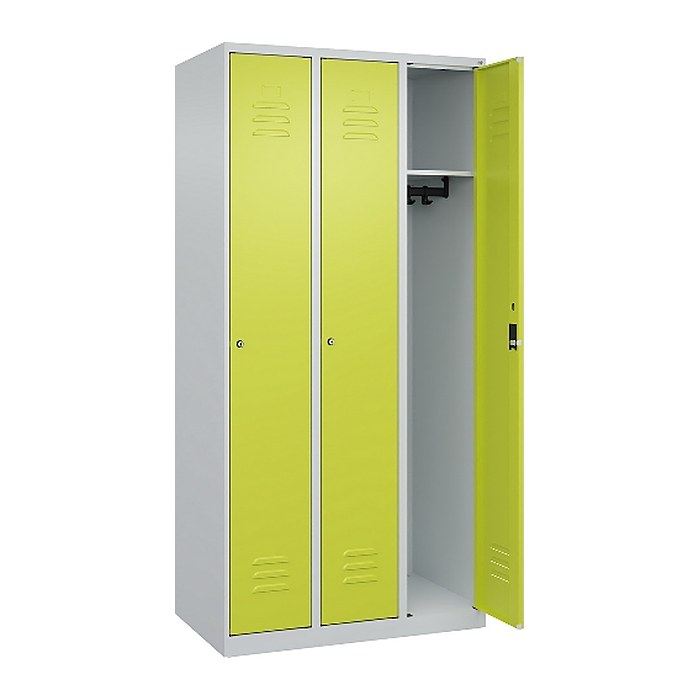 CP Spind Classic Plus clowngrün, lichtgrau 080000-30 S10030, 3 Schließfächer 90,0 x 50,0 x 185,0 cm
