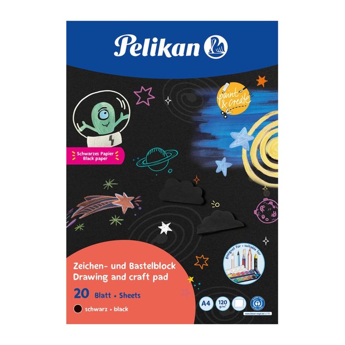 Pelikan Zeichenblock DIN A4 120 g/qm, 20 Blatt, 1 St.