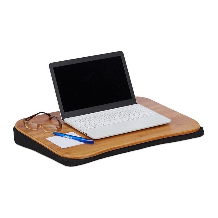 relaxdays Laptopkissen schwarz, braun