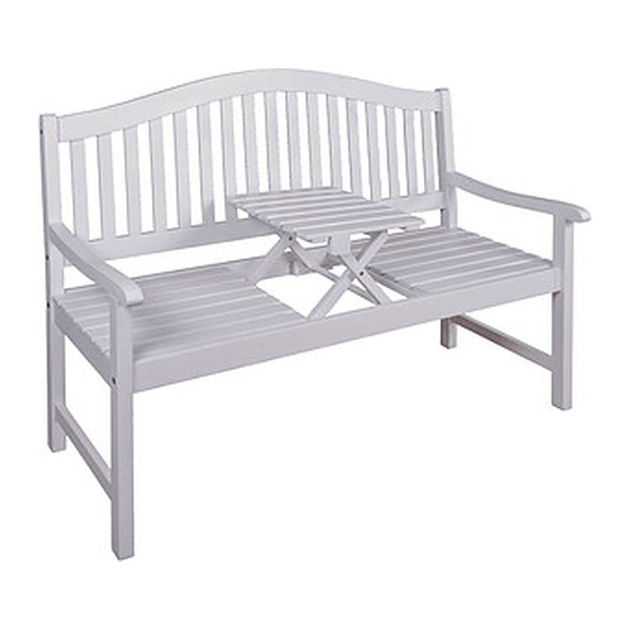 Garden Pleasure Gartenbank SINGAPUR 985074 weiß Holz 150,0 cm