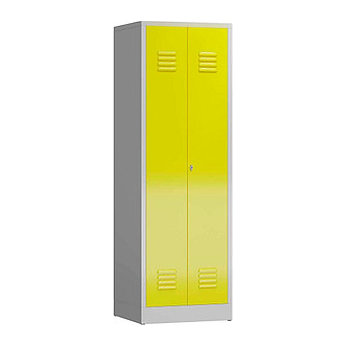 ClassiX Spind lichtgrau, zinkgelb X-510716, 1 Schließfach 59,0 x 50,0 x 180,0 cm