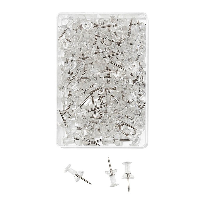 WEDO Pinnnadeln Diabolo transparent, 100 St.
