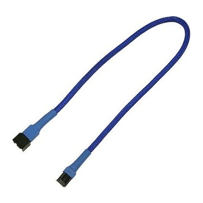 Nanoxia Kabel 3-Pin Verlängerung, 30 cm, blau
