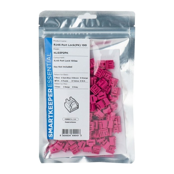SmartKeeper Basic "RJ45 Port" Blocker pink 100 Stk.