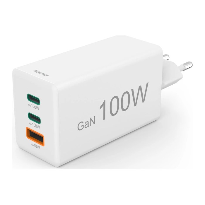 hama Mini Ladeadapter weiß, 100 Watt