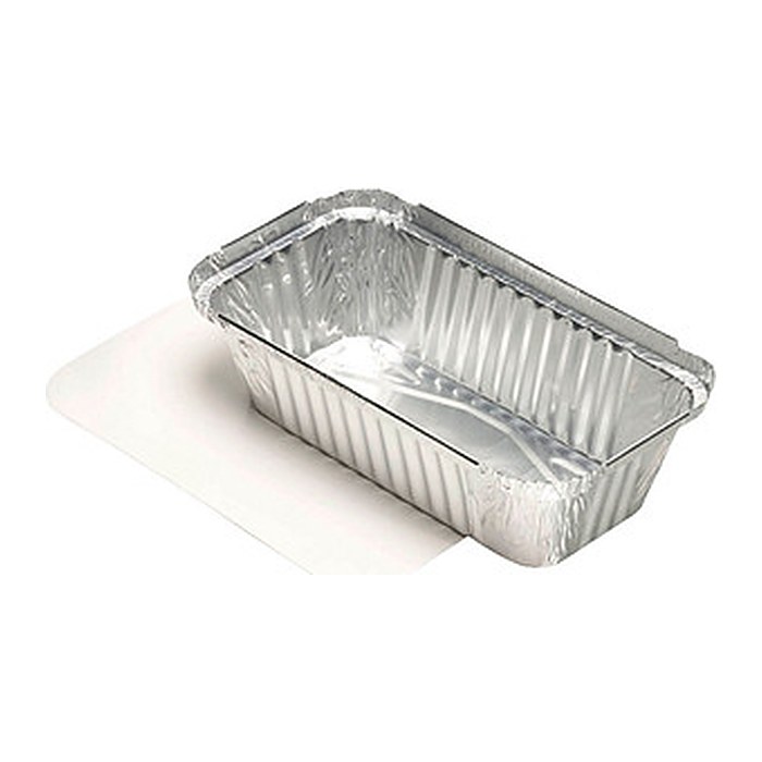 STARPAK Aluschalen mit Deckel silber 700 ml, 50 St.