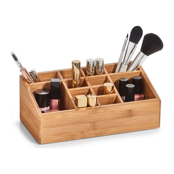 Zeller Schreibtisch-Organizer natur Bambus 12 Fächer 25,4 x 12,0 x 10,0 cm