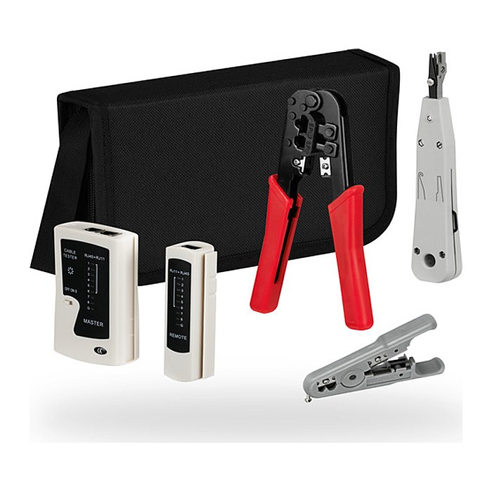 EFB Netzwerk Werkzeug Set mit Tasche, 4-teilig