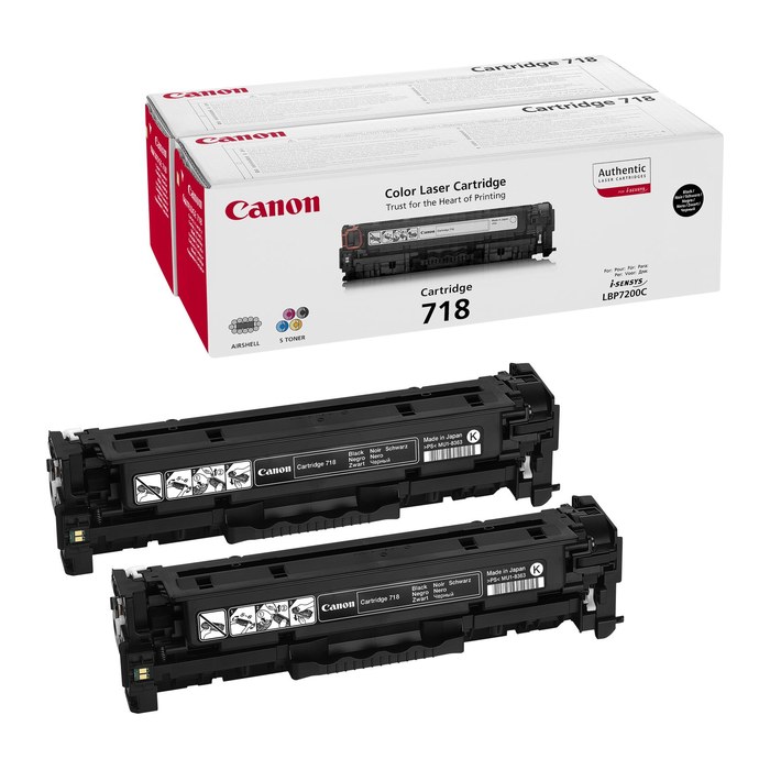 Canon 2x 718 BK schwarz Toner, 2er-Set
