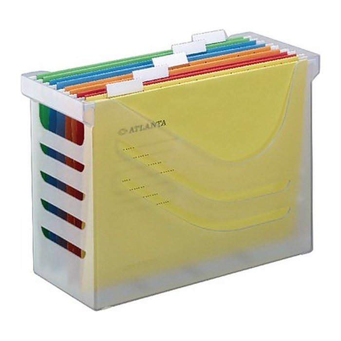 Jalema Hängeregistraturkorb mit Mappen Silky Touch transparent