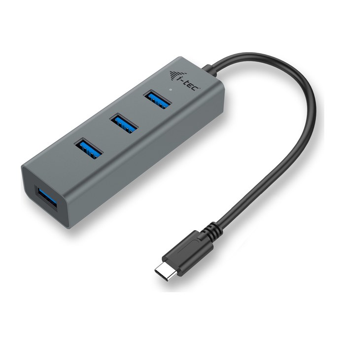 i-tec® USB-Hub USB-C Metal 4-fach grau