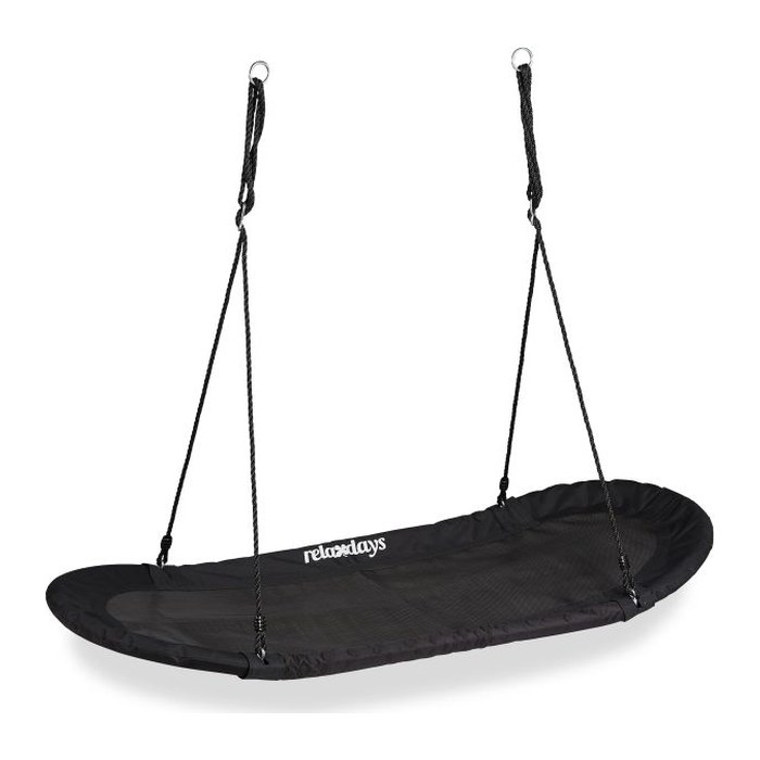 relaxdays Nestschaukel XXL schwarz