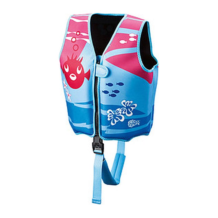 BECO unisex Kinder-Schwimmweste blau/pink Größe S