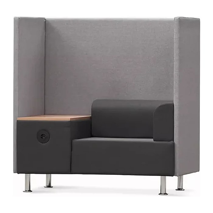 rocada Besprechungsecke Soft Seating schwarz, grau grau Stoff 125,0 x 68,0 x 137,0 cm, 1 St.