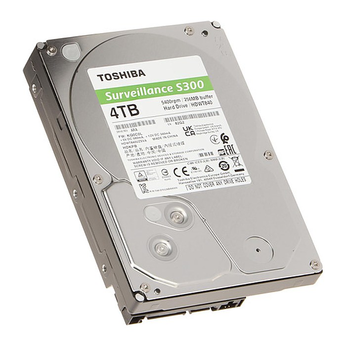 Toshiba 8.9cm (3.5") 4TB SATA3 Surv. S300 Green 5900 RPM intern