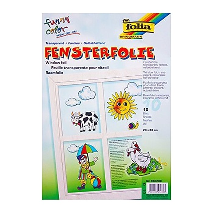 folia Fensterfolie transparent, 10 Blatt