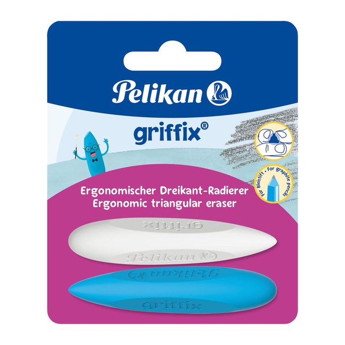 Pelikan Radiergummi griffix® blau/weiß, 2 St.