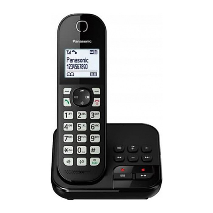 Panasonic KX-TGC460GB Schnurloses Telefon mit Anrufbeantworter schwarz