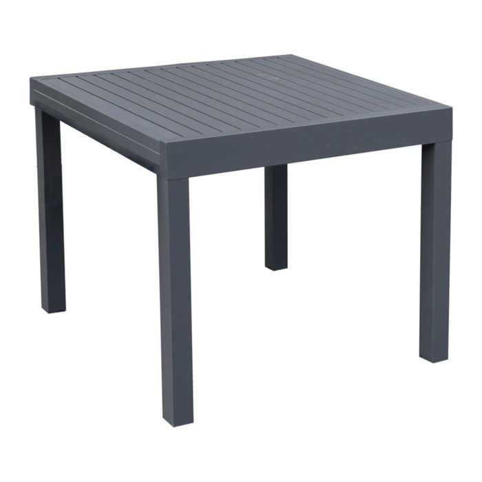 Garden Pleasure Gartentisch ELENA anthrazit quadratisch 90,0 x 90,0 / 180,0 x 75,0 cm
