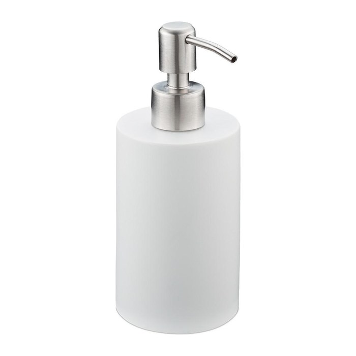relaxdays Seifenspender 10031059_49 weiß Polyresin 180,0 ml, 1 St.