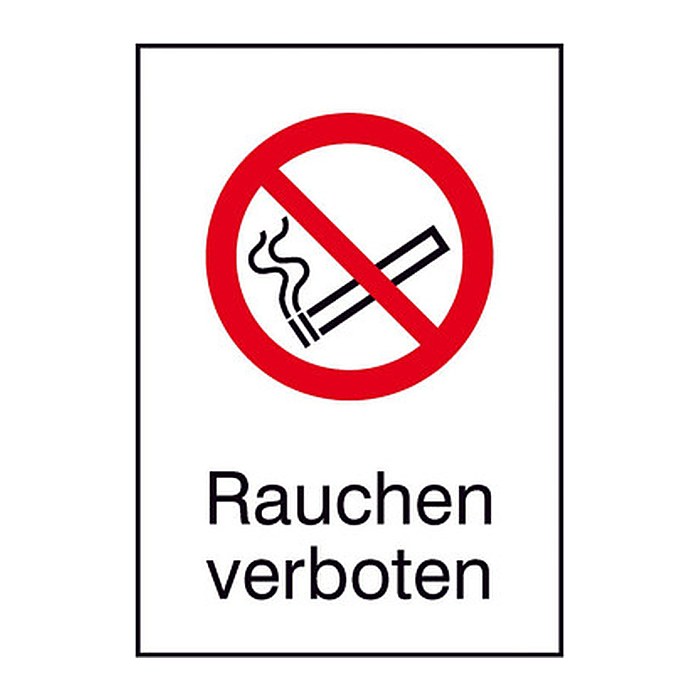 SafetyMarking® Verbotsaufkleber "Rauchen verboten" rechteckig 13,1 x 18,5 cm, 1 St.