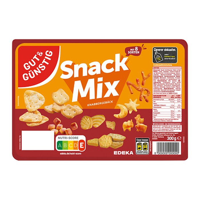 GUT&GÜNSTIG Snack-Mix Gebäck 300,0 g, 1 St.