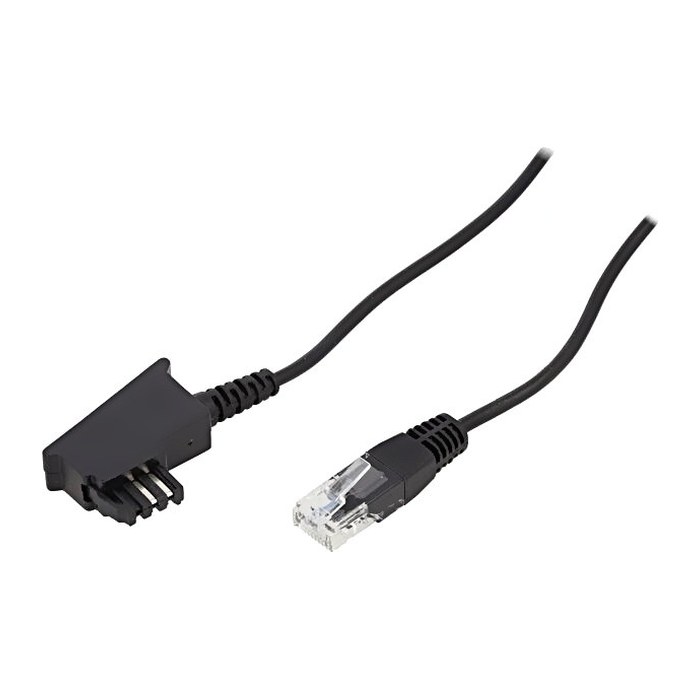 goobay TAE-F/RJ-45 DSL-Kabel 3,0 m schwarz, 1 St.