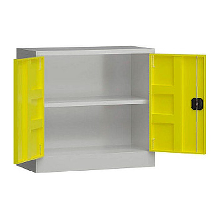 ClassiX Stahlschrank X-530306 zinkgelb, lichtgrau 1 Fachboden 80,0 x 38,0 x 75,0 cm, aufgebaut, 1 St.