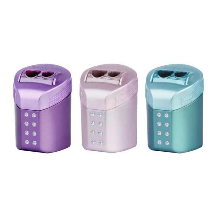 FABER-CASTELL Dosenspitzer doppelt RollOn Sparkle farbsortiert