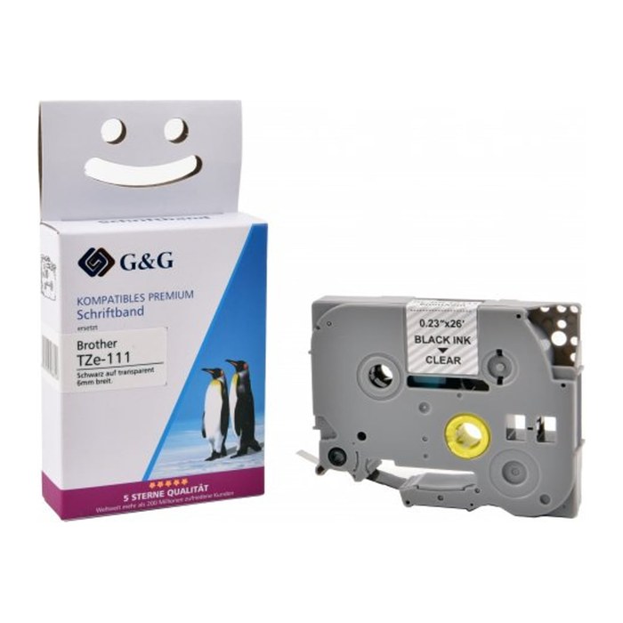 G&G Schriftband kompatibel mit Brother TZe-111