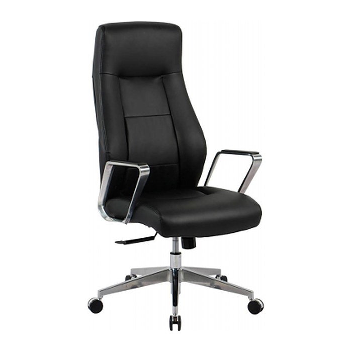 Chefsessel, 10013 Kunstleder schwarz, Gestell silber