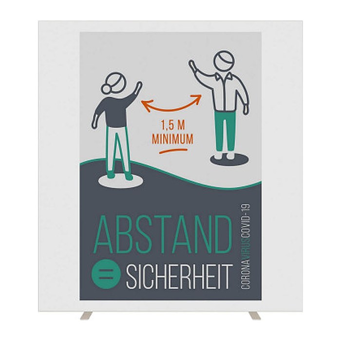PAPERFLOW Trennwand easyScreen, Abstand-Sicherheit weiß 160,0 x 174,0 cm, 1 St.