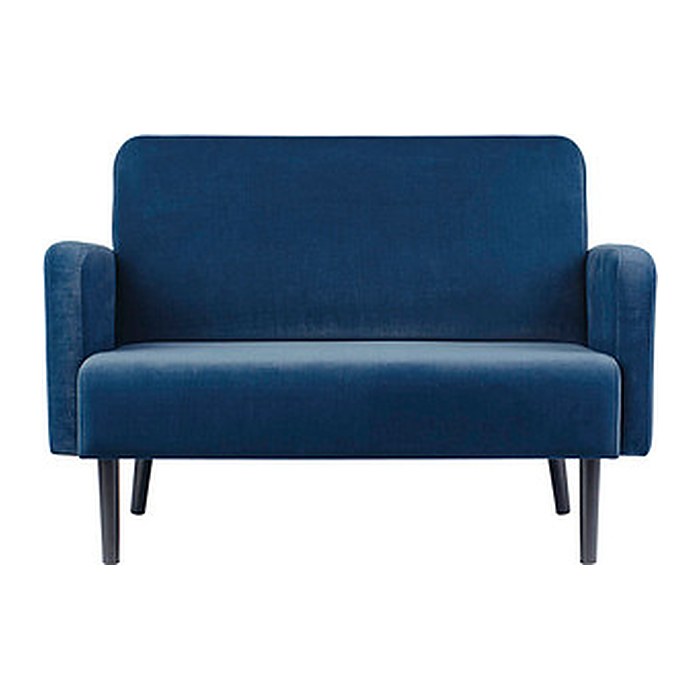 meet powered by PAPERFLOW 2-Sitzer Sofa LISBOA blau schwarz Stoff 124,0 x 81,5 x 83,0 cm, 1 St.