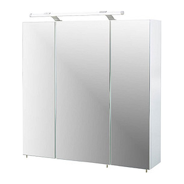 MÖBELPARTNER Spiegelschrank Dorina 125523 weiß glanz 70,0 x 16,0 x 75,7 cm