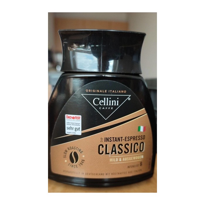 Cellini INSTANT-ESPRESSO Instantkaffee, Arabica- und Robustabohnen kräftig, 100 g