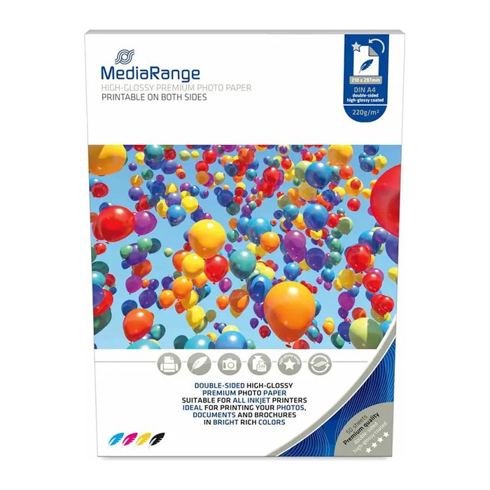 MediaRange Fotopapier hochglänzend 210x297mm 220g 50 Blatt