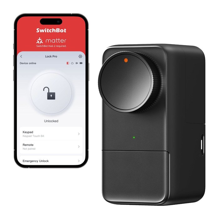 SwitchBot Smart Lock Pro elektronisches Türschloss schwarz